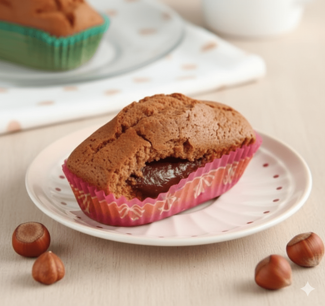 Mini cake hyperprotéiné fourré à la noisette - Mincidelice