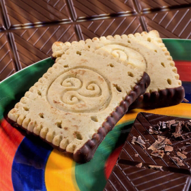 Biscoitos tipo bolacha de manteiga cobertos de chocolate - Biscuits petit beurre au chocolat