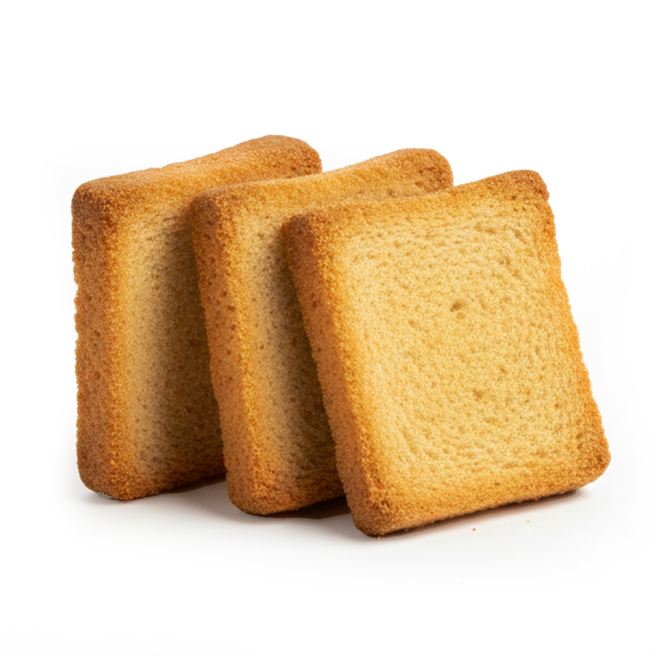 Biscottes dorées hyperprotéinées