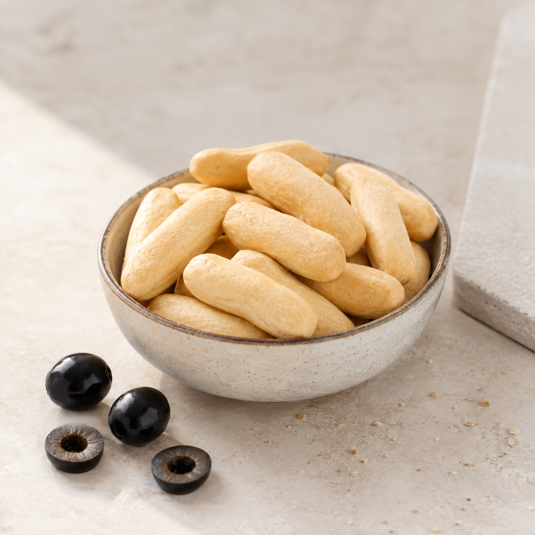 Mini gressins protéinés aux Olives