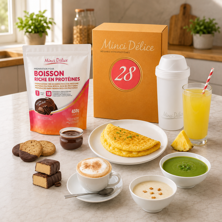 Régime hyperprotéiné 28 jours boissons variées