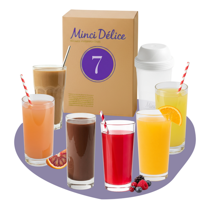 Régime hyperprotéiné 7 jours 100% boissons - jusqu'à 3 kg