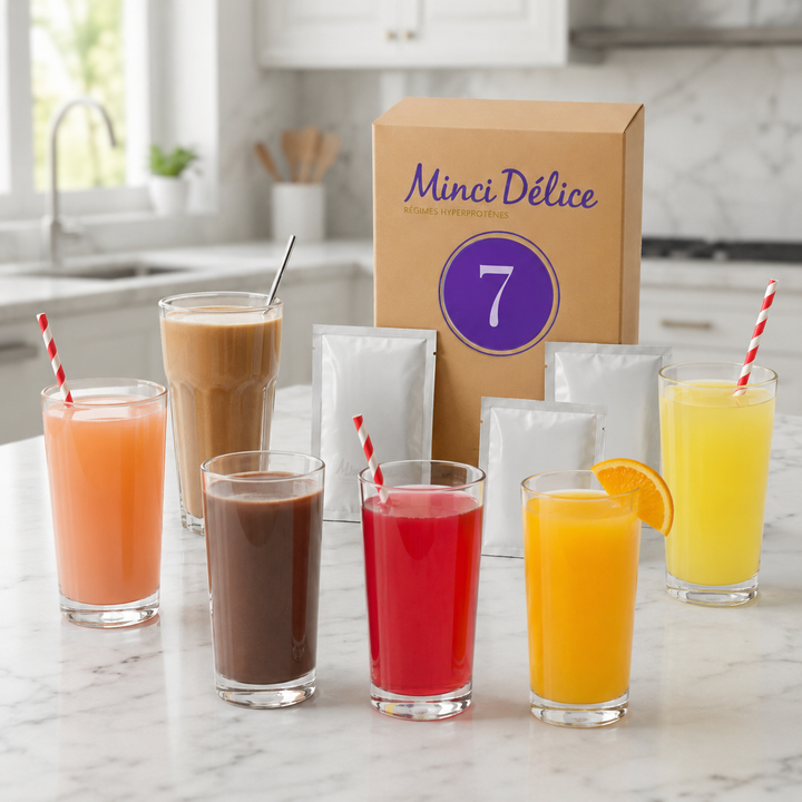 Régime hyperprotéiné 7 jours 100% boissons - jusqu'à 3 kg