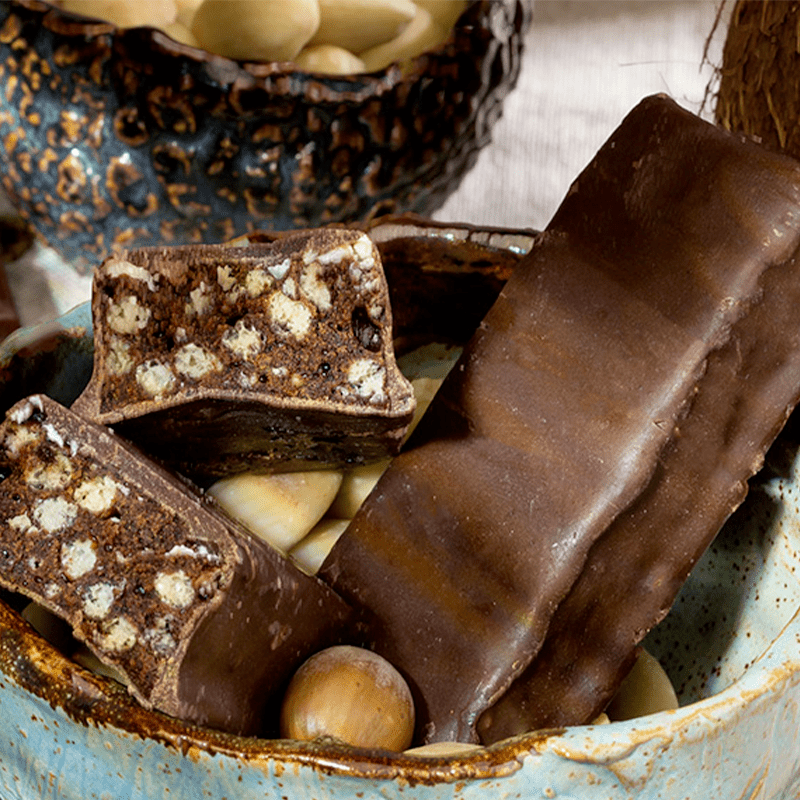 Barre croustillante chocolat noisettes - Mincidelice
