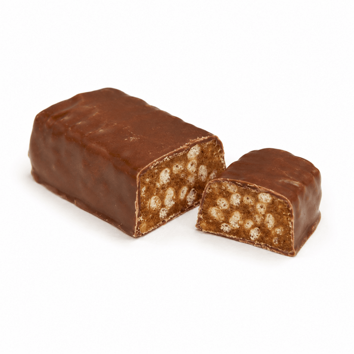 Barre hyperprotéinée chocolatée caramel cacahuètes 44 g sans gluten - Mincidelice