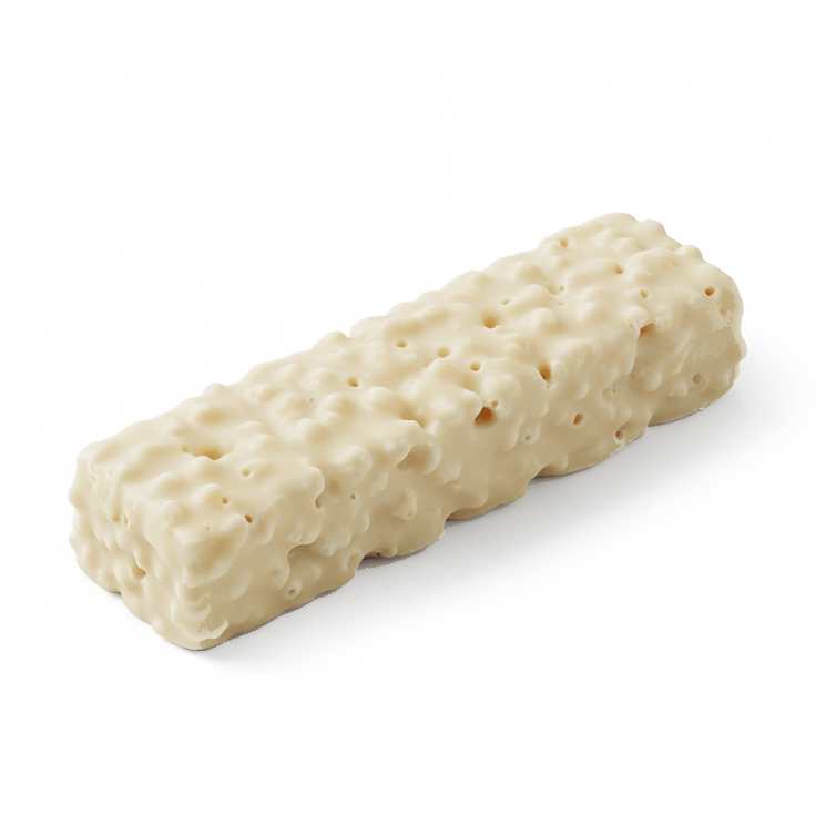 Barre vanille fluffy chocolat blanc croustillante - Mincidelice