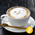 Bebida proteica de cappuccino caliente o frappé sin gluten