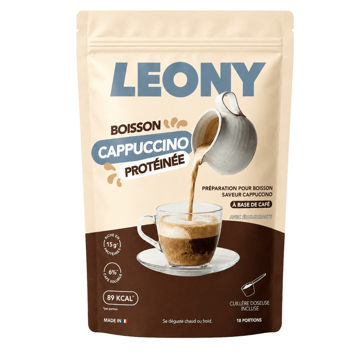 Boisson hyperprotéinée cappuccino maxi sachet 450g 18 portions - Mincidelice