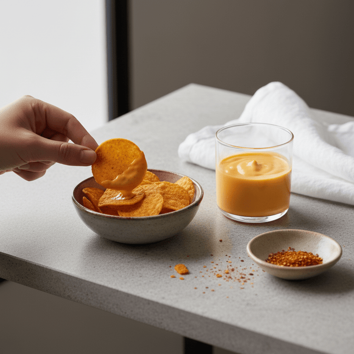 Chips protéinés épicés saveur fromage Sans gluten - Mincidelice