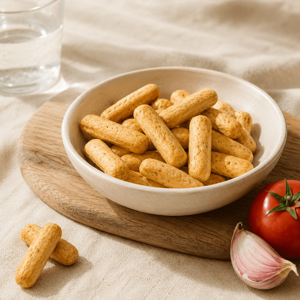 Mini Gressins protéinés Tomate et Ail - Mincidelice
