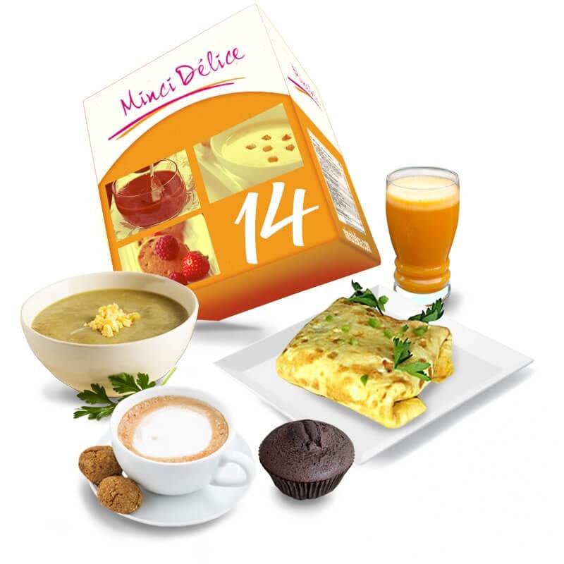 Régime hyperprotéiné 14 jours 33 produits boissons variées - Mincidelice
