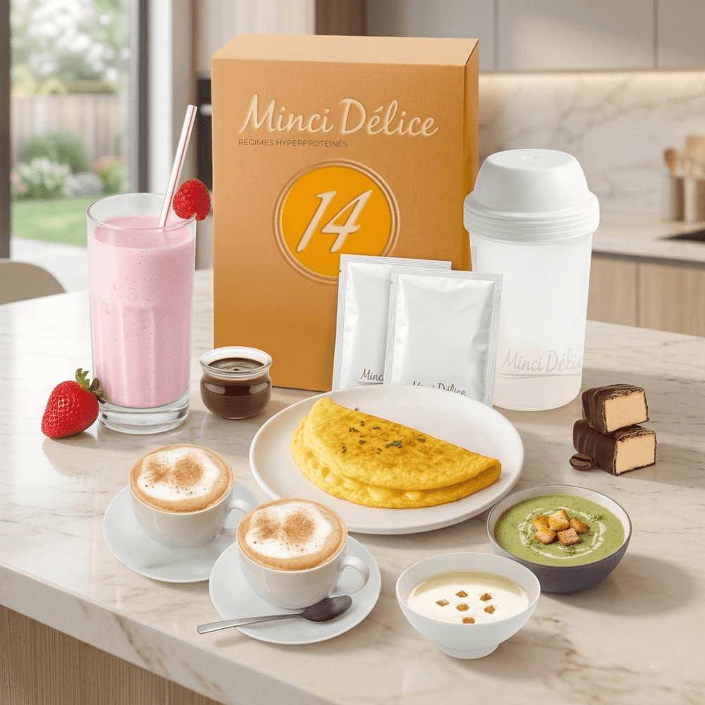 Régime hyperprotéiné 14 jours Boissons cappuccino - Mincidelice