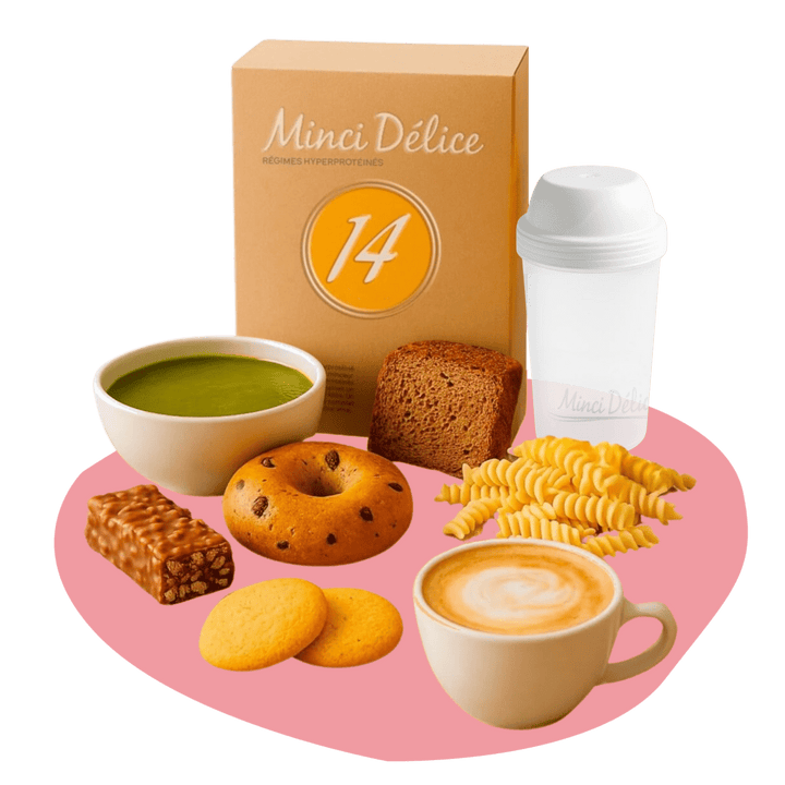 Régime hyperprotéiné 14 jours GOURMAND (jusqu'à - 5kg) - Mincidelice