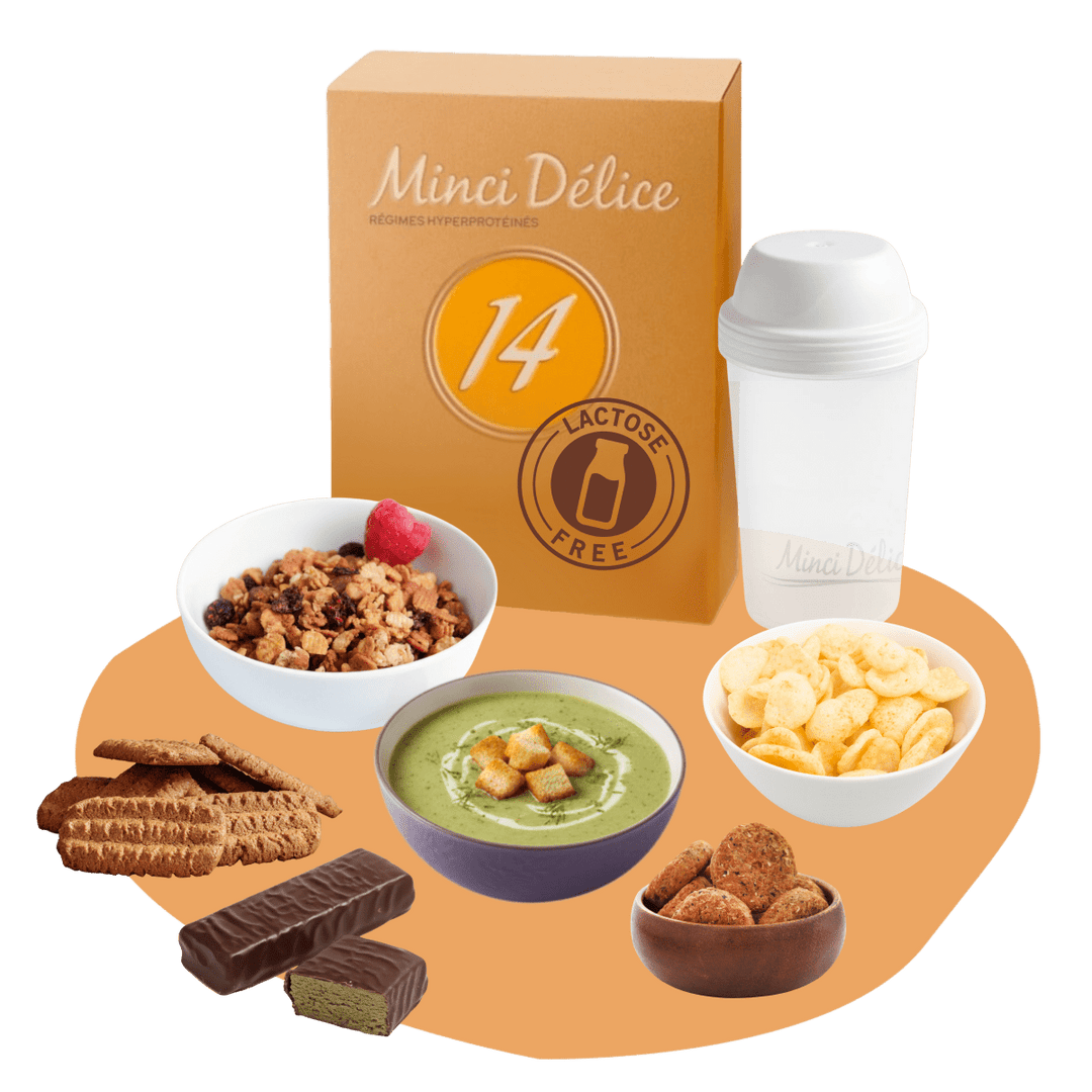 Régime hyperprotéiné 14 jours sans lactose - Mincidelice
