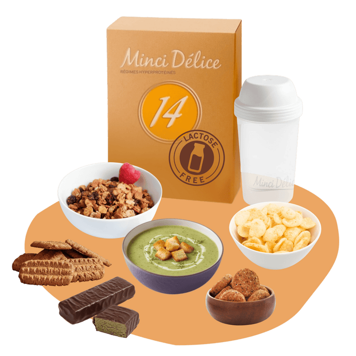 Régime hyperprotéiné 14 jours sans lactose - Mincidelice