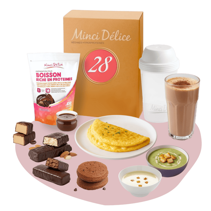 Régime hyperprotéiné 28 jours boissons chocolat - Mincidelice