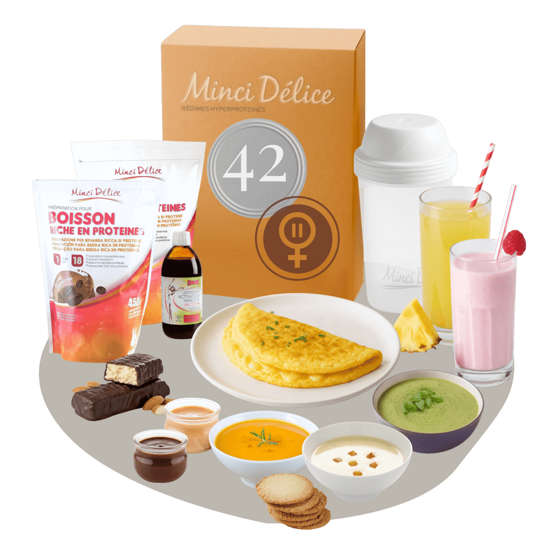 Régime hyperprotéiné 42 jours ménopause et périménopause - Mincidelice