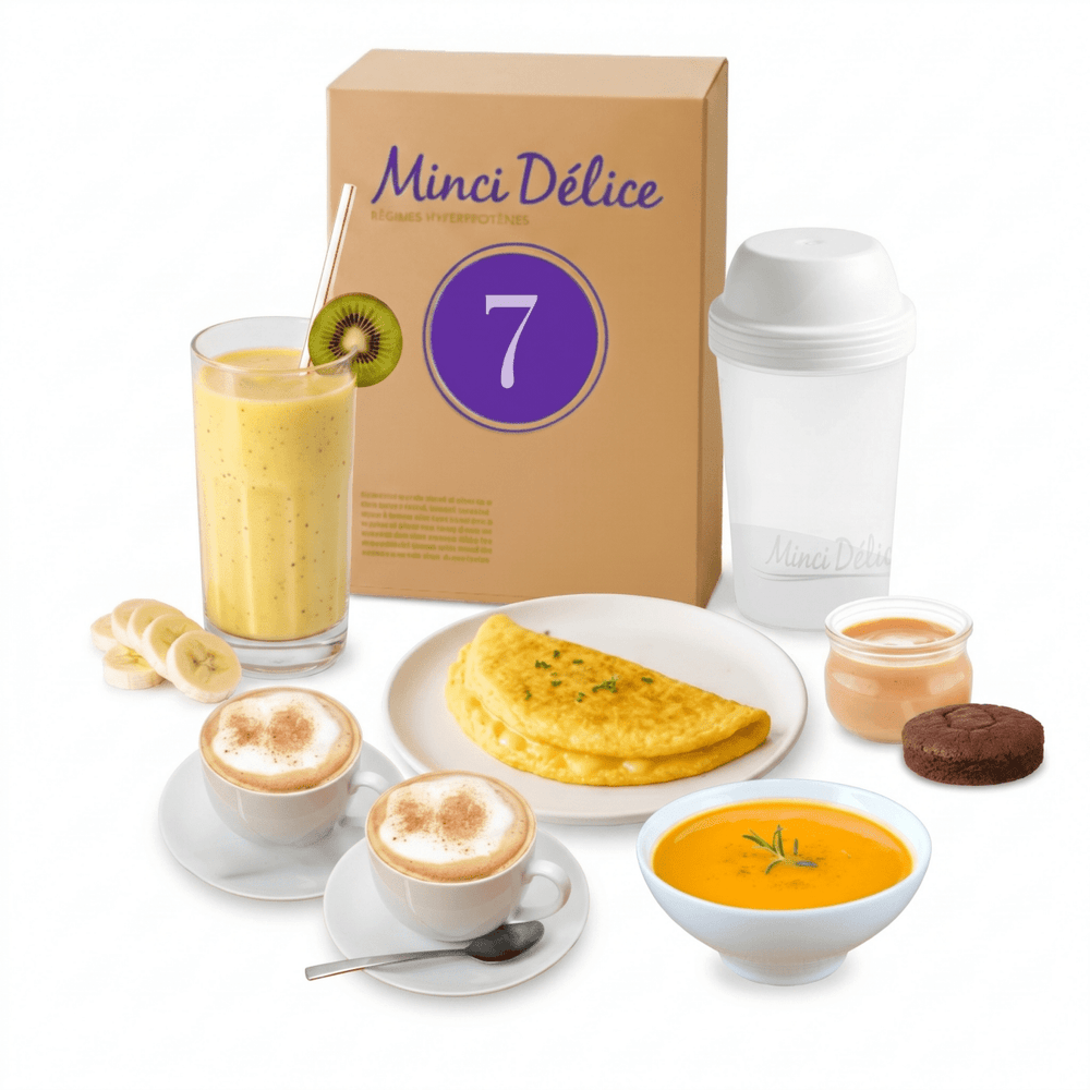 Régime hyperprotéiné 7 jours Boissons cappuccino - Mincidelice