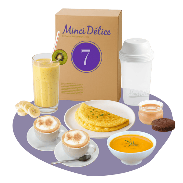 Régime hyperprotéiné 7 jours Boissons cappuccino - Mincidelice