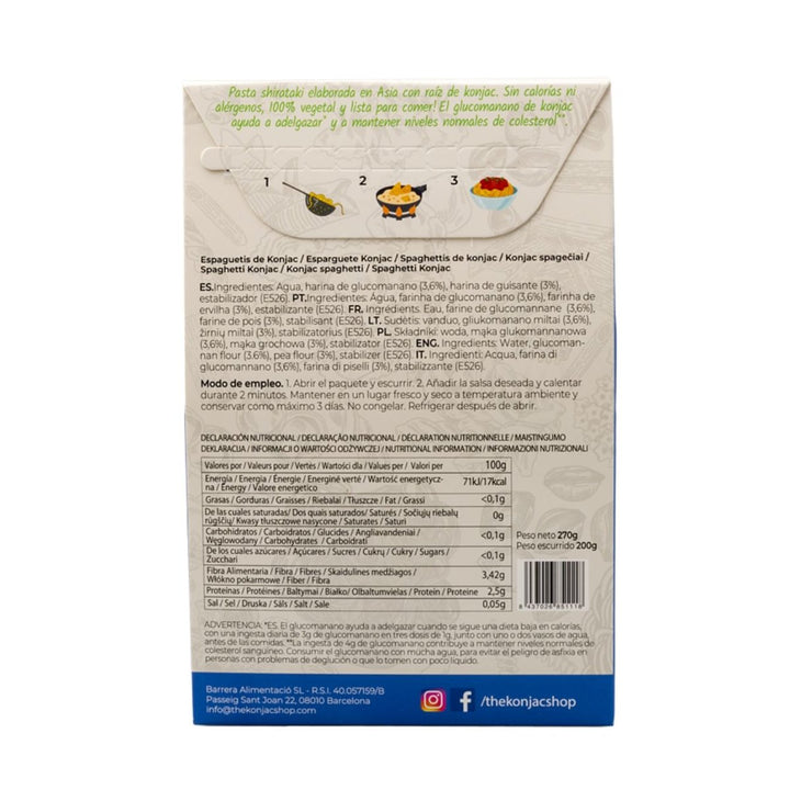 Spaghetti de konjac +protéines 200g - Mincidelice