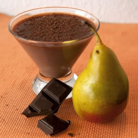 Crema de Pera y Chocolate hiperproteica - Entremets poire chocolat