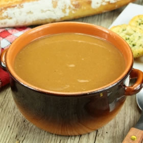 Sopa Hiperproteica de Pescado y Picatostes - Soupe de Poisson avec Croutons