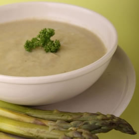 Velouté d'asperges hyperprotéiné