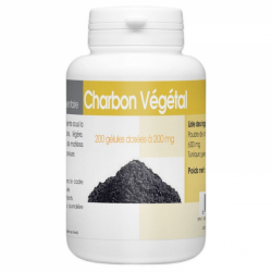 Charbon Végétal 200 gélules dosées à 200 mg Complément Alimentaire