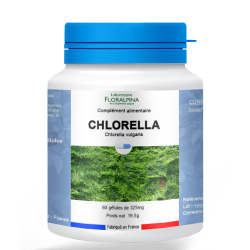 Chlorella 60 gélules de 325 mg Complément Alimentaire DLUO 31/08/2022