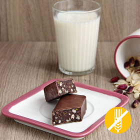 Barre hyperprotéinée choco amandes pistaches SANS GLUTEN