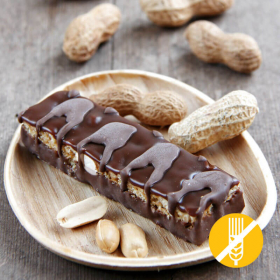 Barrita de chocolate y cacahuetes - Barre chocolat cacahuètes protéinée SIN GLUTEN