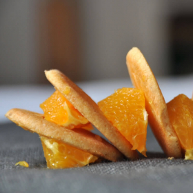 Galletas proteicas de naranja