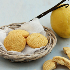 Mini frollini vaniglia e limone 