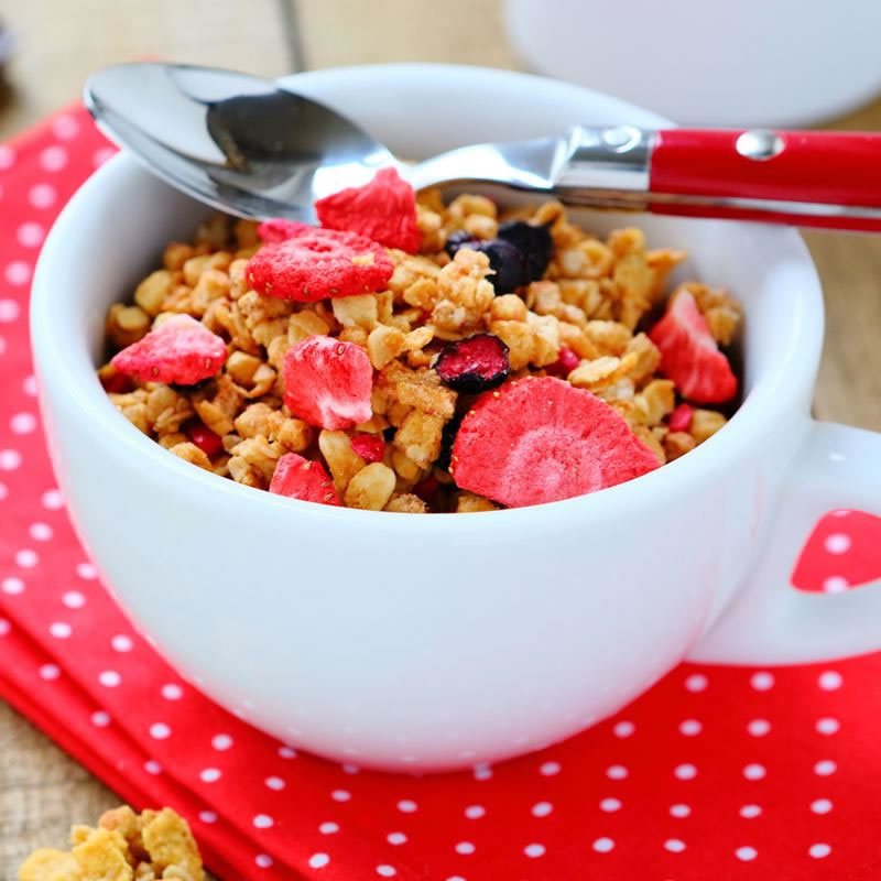 Céréales Hyperprotéinées Muesli Fruits Rouges pour régime protéiné minceur