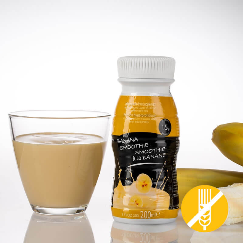 Boisson hyperprotéinée Smoothie Banane en bouteille UHT pour