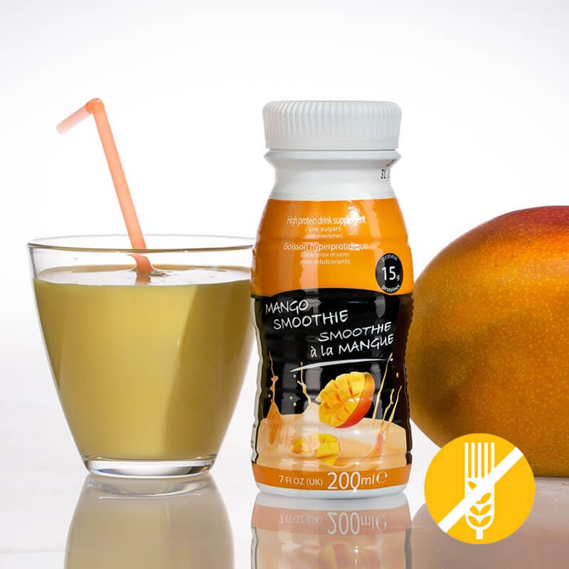 Boisson hyperprotéinée Smoothie Mangue en bouteille UHT pour