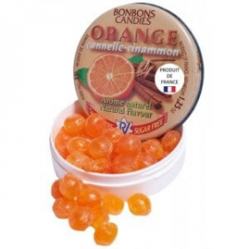 Caramelos Redondos Naranja Canela Sin Azúcar - Bonbons ronds orange cannelle