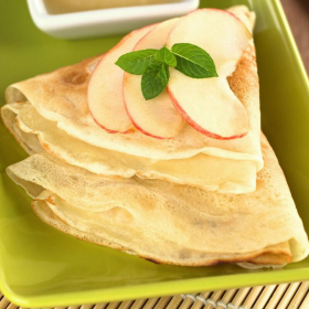 Crepe Maçã Caramelo proteico