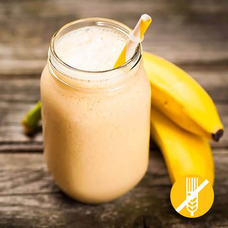 Substitut Repas Milk-Shake Banane Sans gluten pour régime hyperprotéiné  minceur