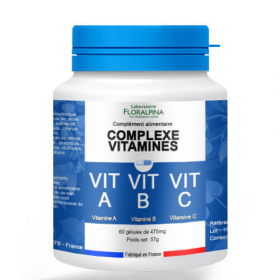 Complexe vitamines et minéraux 60 gélules de 475 mg complément alimentaire 