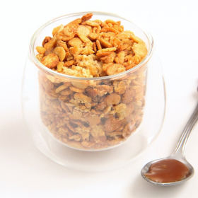 Cereali muesli crunchy caramello