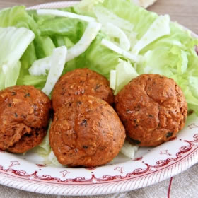 Bolitas de falafel hiperproteicas