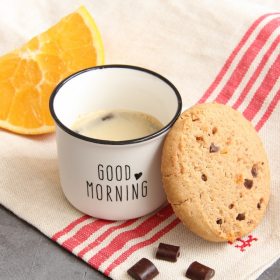 Cookie proteica de naranja con pepitas de chocolate