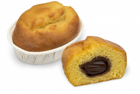 Mini bizcocho hiperproteico relleno con crema de avellanas