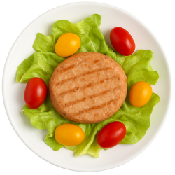 Hochproteinhaltiges Hühnersteak für Hamburger 100 g